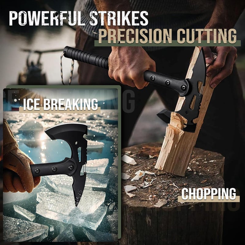 Freelander Hatchet, Sharp Outdoor Axe, Portable Camping Axe with Clip and Sheath, Durable Hatchet for Camping, Hiking, and Outdoor Use with Comfortable Handle, for Men Women - Image 3